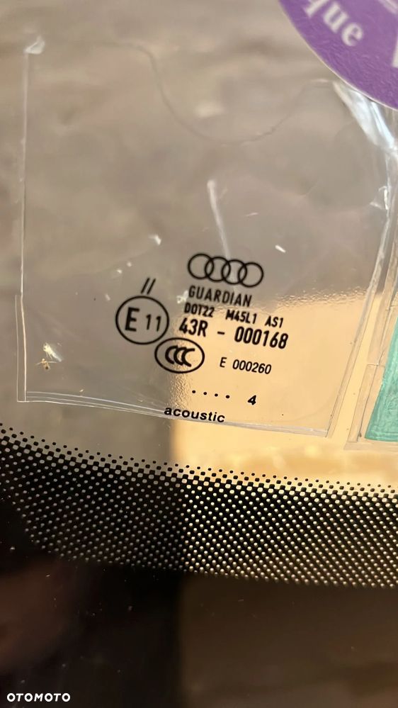 SZYBA CZOŁOWA PRZEDNIA AUDI A6 C7 2014 ROK SENSOR - 3