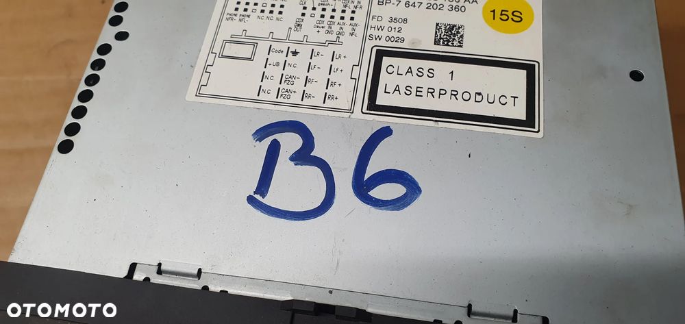 Radio radioodtwarzacz fabryczne VW Passat B6 5M0035186AA - 9