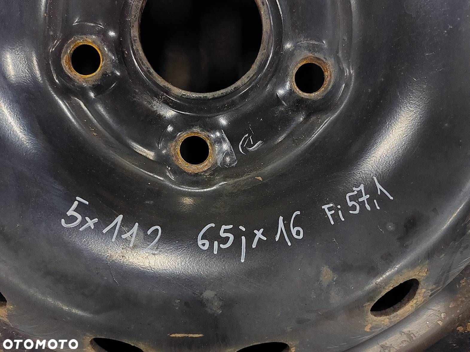 FELGA STALOWA 4 SZT 5x112 6,5Jx16 FI57,1 AUDI VOLKSWAGEN SEAT SKODA - 2