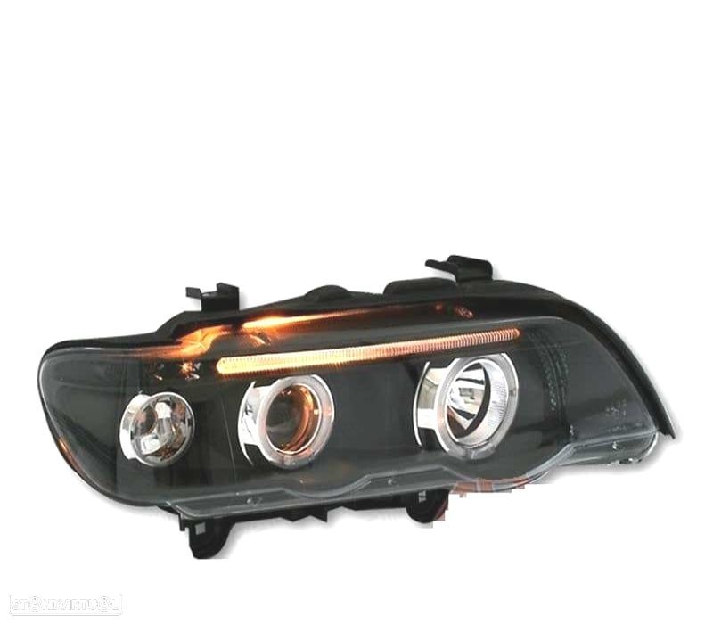 FARÓIS FRENTE ANGEL EYES X5 FUNDO PRETO - 3