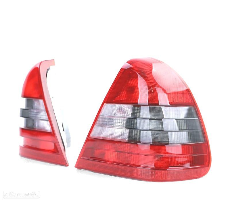 FAROLINS MERCEDES CLASSE C W202 93-97 VERMELHO BRANCO - 2