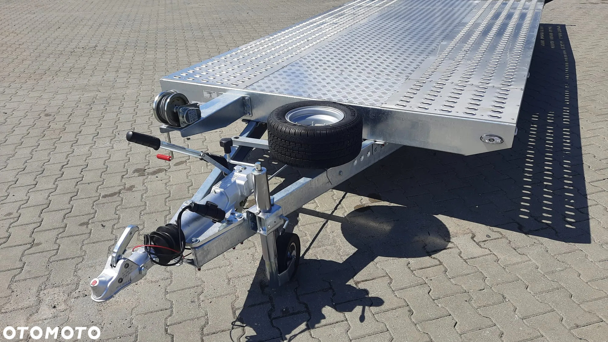 Niewiadów DOSTAWA! Laweta Jupiter wym. 500x210cm Przyczepa do przewozu aut, 3 OSIE, AMORTYZATORY, NAJAZDY, koło zapasowe, podłoga aluminiowa DMC 3500 kg - 5