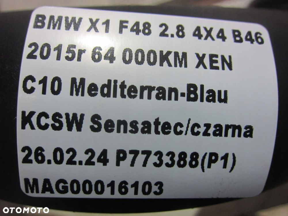 BMW X1 F48 B46 PRZEWÓD RURA WĄŻ POWIETRZA DOŁADOWUJĄCEGO 13718616212 - 7