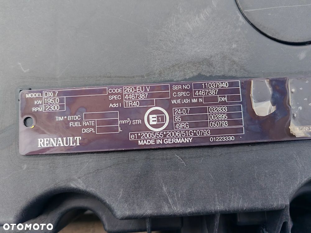 SILNIK KOMPLETNY DXI7 EUV 7,1L 260KM 195KW RENAULT MIDLUM PREMIUM LANDER DXI - 9