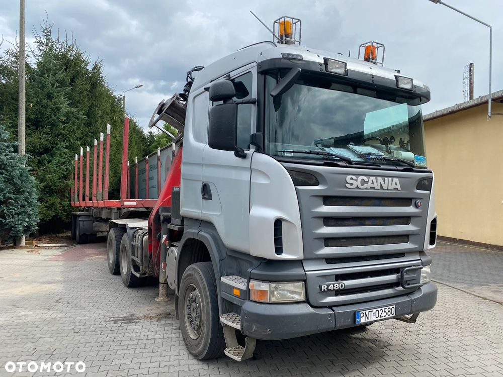 Scania R480 + HDS Epsilon Palfinger + naczepa dłużycowa - 4