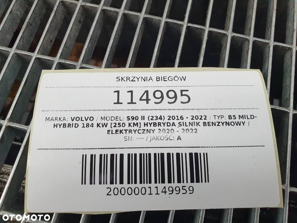 SKRZYNIA BIEGÓW AUTOMATYCZNA VOLVO S90 II 2.0D B5 MILD HYBRID AWF8G45 - 8
