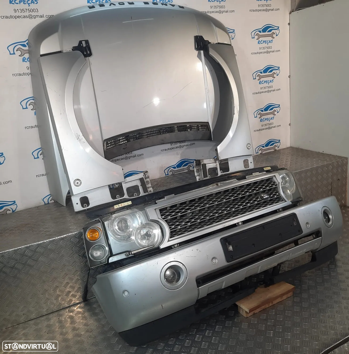 FRENTE COMPLETA LAND ROVER RANGE ROVER SPORT III 3 MK3 L322 CAPOT PARACHOQUES GUARDA-LAMAS OTICAS XENON RADIADOR VENTILADOR FRENTE FIBRA REFORÇO - 4
