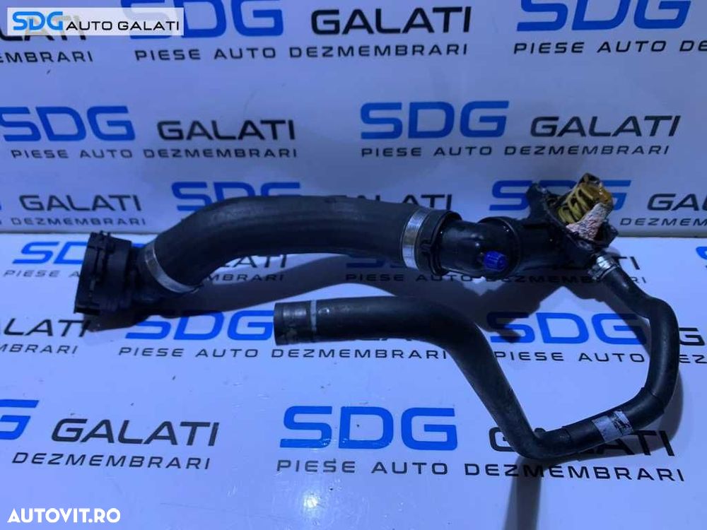 Suport Carcasa Termostat cu Furtun Furtune Apa Radiator Racitor Gaze Suport EGR Lancia Musa 1.6 JTD Multijet 2004 - 2012 - 6