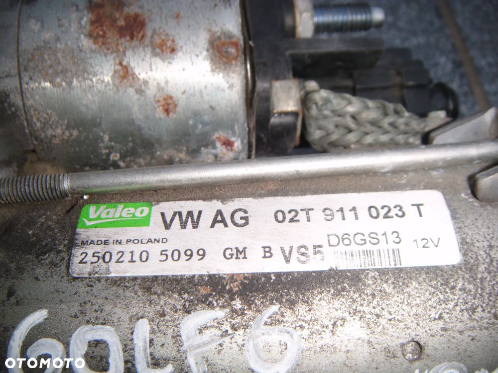 vw golf VI 10r 1.6b rozrusznik 02t911023t - 3