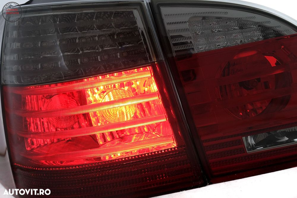 Stopuri LED BMW Seria 5 E61 Touring (2004-03.2007) Rosu Fumuriu- livrare gratuita - 12