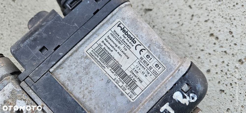 Ogrzewanie postojowe Webasto VW Passat B6 1,9 TDI 2006r 3C0815065B 9008372C - 3