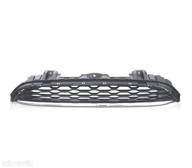 GRELHA FRONTAL MINI COOPER F55 F56 F57 14-21 ESTILO ESPORTIVO PRETO CROMADO - 2