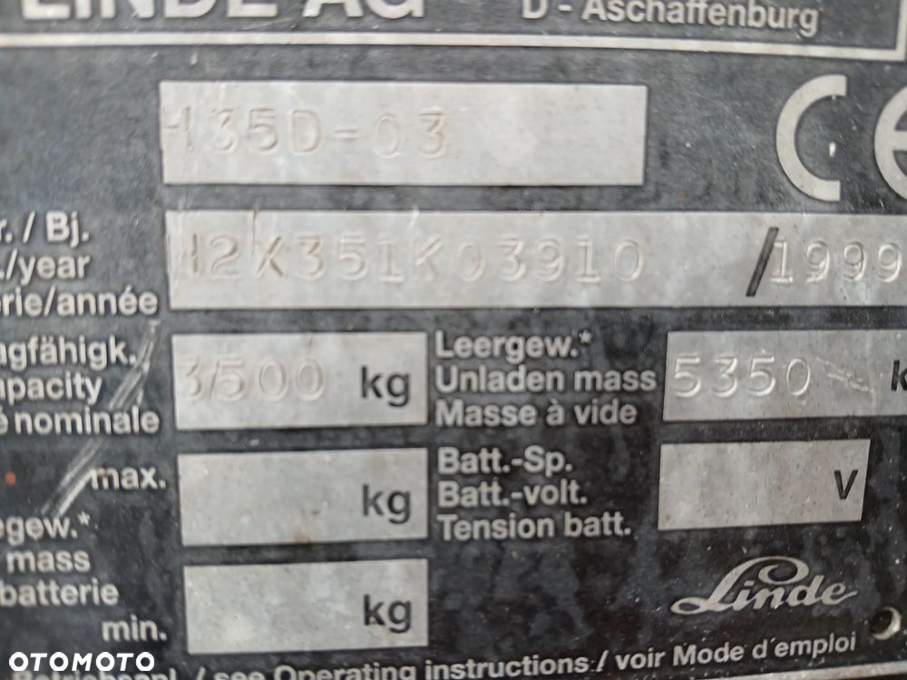Linde H35D-03 1999rok pozycjoner przesuw z Niemiec - 16
