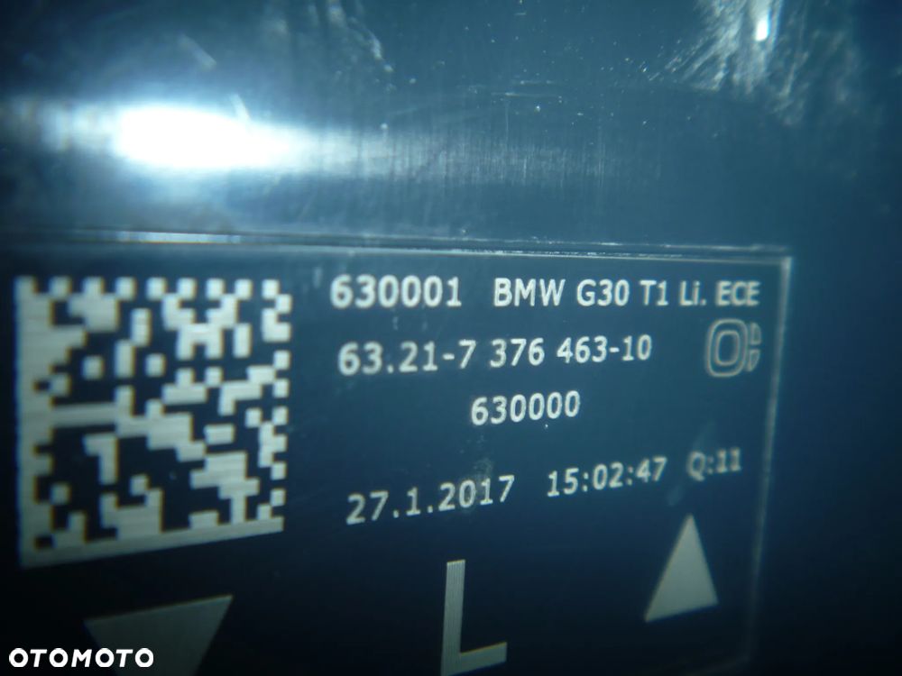 BMW 5 G30 SEDAN ZDERZAK TYLNY 51127387294 - 9
