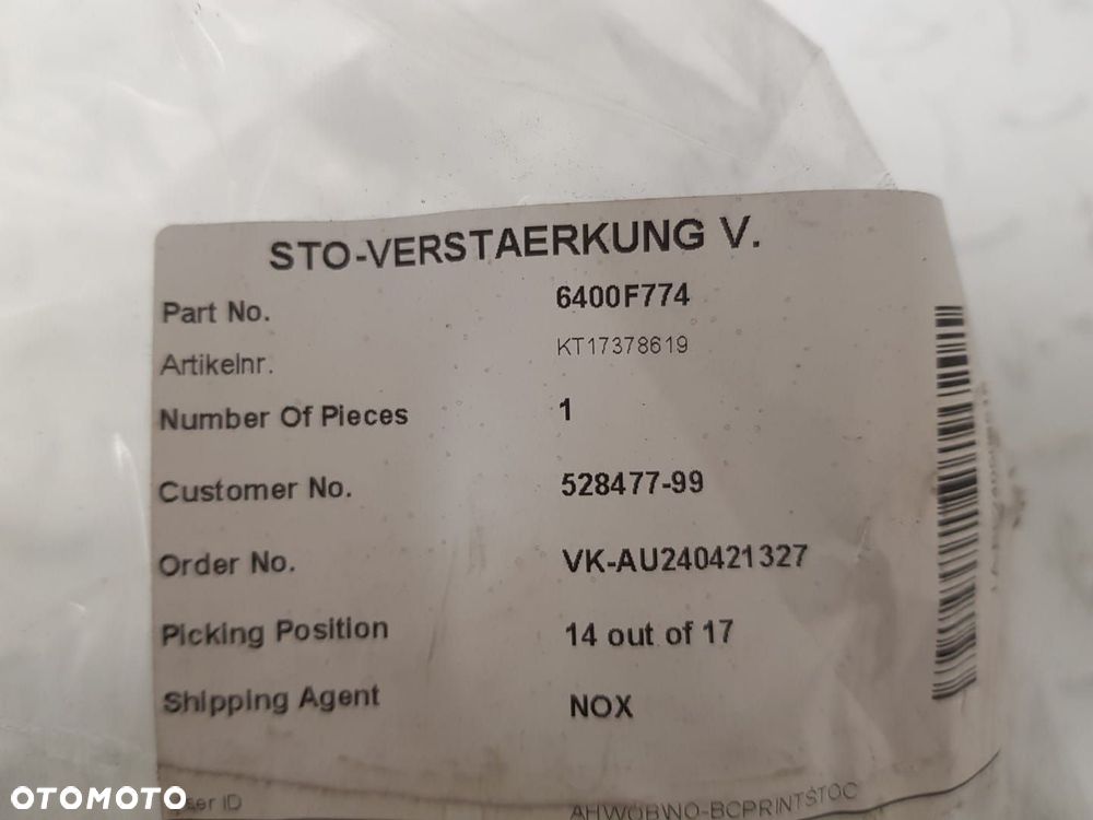 ORYGINALNA NOWA BELKA ZDERZAKA PRZEDNIA MITSUBISHI L200 15-24 FIAT FULLBACK 6400F774 - 4