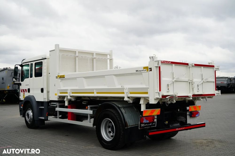 MAN TGM 18.340 / 4X2 / BASCĂLARE 3 LATERALĂ / BANCĂ HIDRODOXY / CAMION CU 7 LOCURI / BORDMATIC - 13