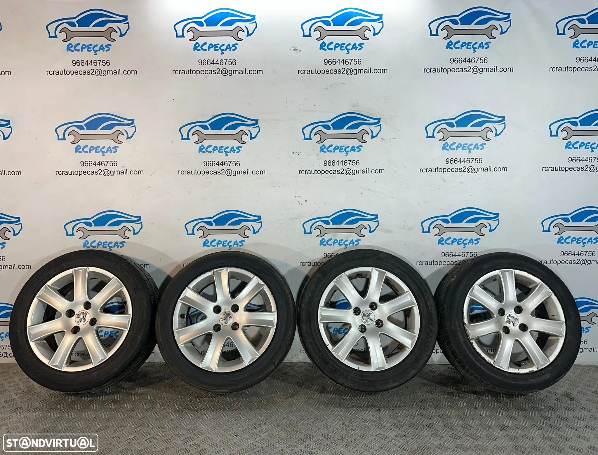 .Conjunto Jantes 16 Originais SPA Peugeot 207 4x108 6J ET23 1607105680 - 2