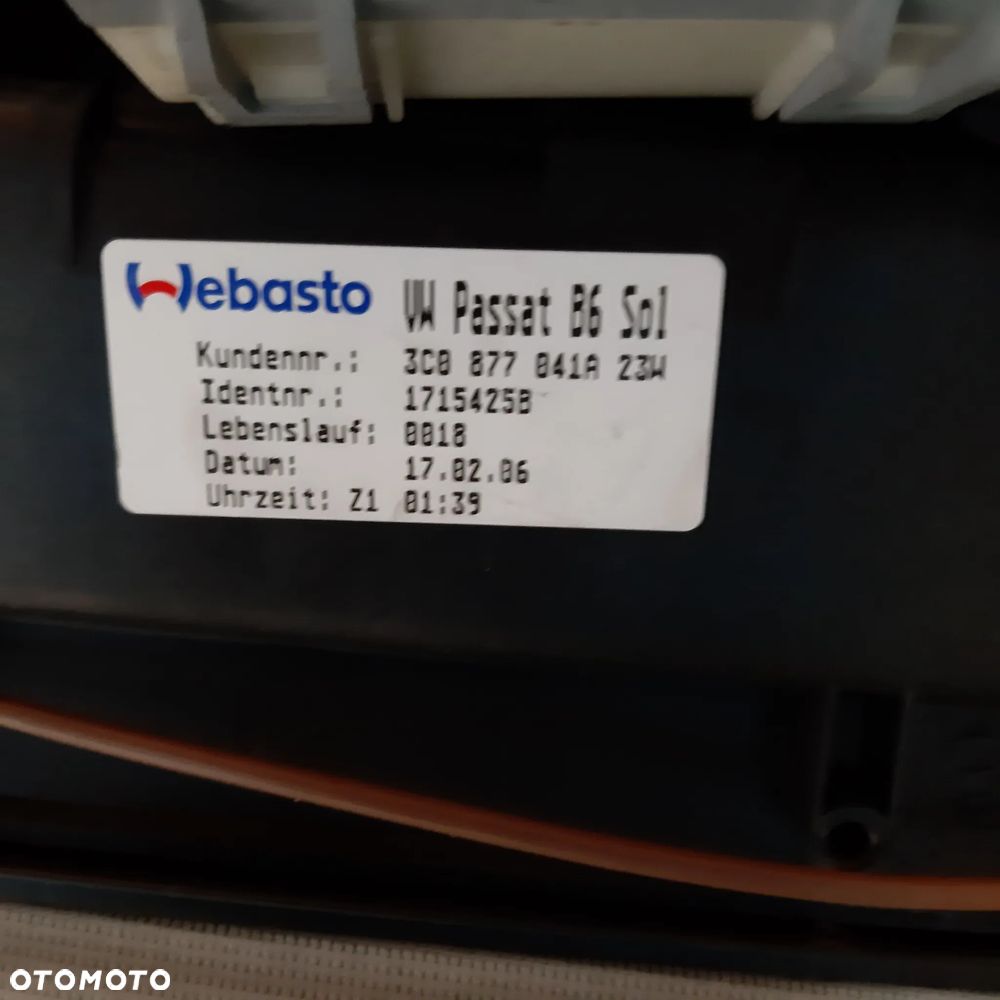 Szyberdach Solardach Passat B6 3C0877041A - 6