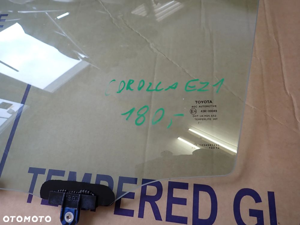 TOYOTA COROLLA E21 SZYBA DRZWI PRZEDNICH 43R-00049 - 3