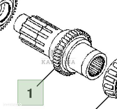 John Deere 8110 8210 8310 8410 Wał Wałek CZĘŚCI R266971 - 1