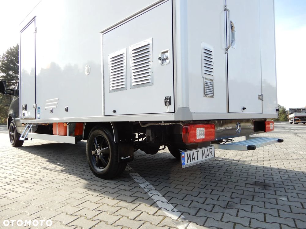Mercedes-Benz Sprinter 319 CDI V6 3.0 CDI 190 KM Automat 7G-Tronic Auto-Sklep Food Truck Bar Smażalnia Izoterma Chłodnia Mrożnia Agregat Thermo King Zasilany Na Postoju V230 STAN NOWY JEDYNY TAKI POLECAM - 12