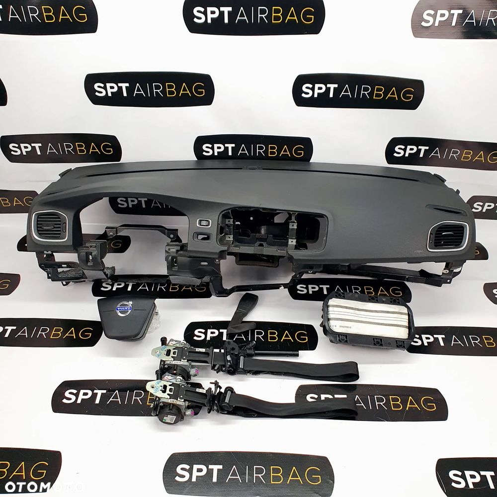 VOLVO V60 S60 DESKA ROZDZIELCZA KONSOLA KOKPIT PULPIT PODUSZKI AIRBAG AIR BAG PASY KIT SET - 1