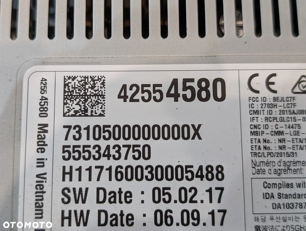 OPEL CORSA E RADIO EKRAN WYŚWIETLACZ 42554580 - 5