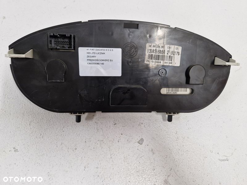FIAT DUCATO 3 III 2.3 JTD HDI LICZNIK ZEGARY PRĘDKOŚCIOMIERZ EU 1360355080 - 6