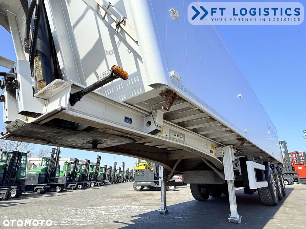 Tisvol TISVOL 2SNA | SAF | KLAPA + SZYBER DO ZSYPU | 43m3 | CAŁA ALUMINIOWA | MASA WŁASNA 5240 KG | PODNOSZONA PIERWSZA OŚ | ALUFELGI - 36