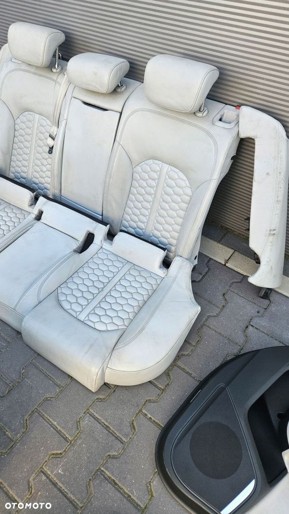 audi rs6 c7 4g s6 a6 c7 fotele kanapa skóra jasna mondsilber - 8