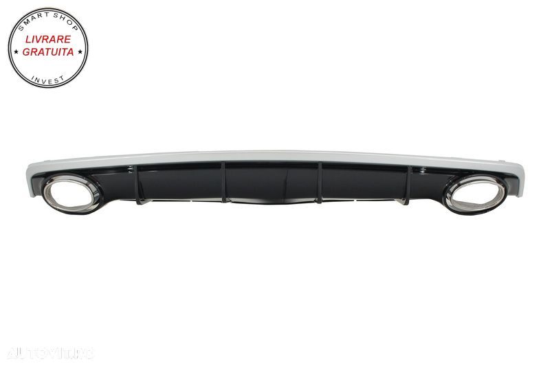 Difuzor Bara Spate si Ornamente Evacuare Audi A7 4G Facelift (2015-2018) RS7 Desig- livrare gratuita - 1