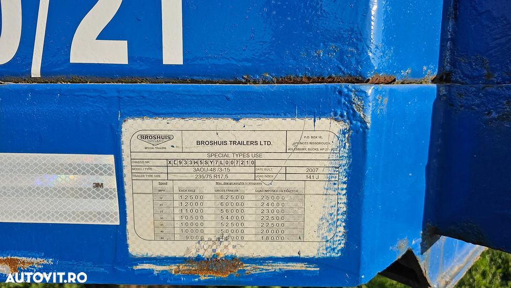 Broshuis 3 axe Semiremorcă platformă extensibila la 46 m - 10