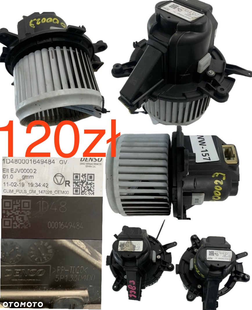 Wentylator dmuchawa nagrzewnicy Nissan Micra K14 2016-2022r Kia Picanto II 2011-2015r Hyundai i30 II 2011-2017r Nissan Leaf II NV BMW F20 F21 F30 F31 2011-2018r Renault Clio V Captur II Talisman Kadjar Megane IV 2015-2022r Opel Combo IV 2018r-> Peugeot 3008 Expert 2018r-> Citroen Jumpy II 2018r-> Toyota Proace 2018r->  Oryginał - 9