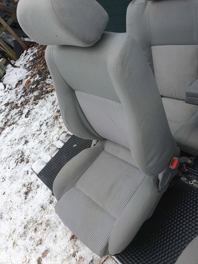 Fotele Fotel Kanapa Welur Jasne Siwe Podlokietnik VW Golf IV 4 3 drzwi komplet - 23