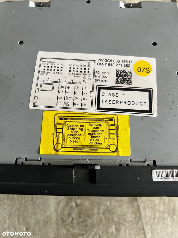 RADIO RADIOODTWARZACZ CD NAVI NAWIGACJA 3C8035195H VW TIGUAN I 5N LIFT - 4