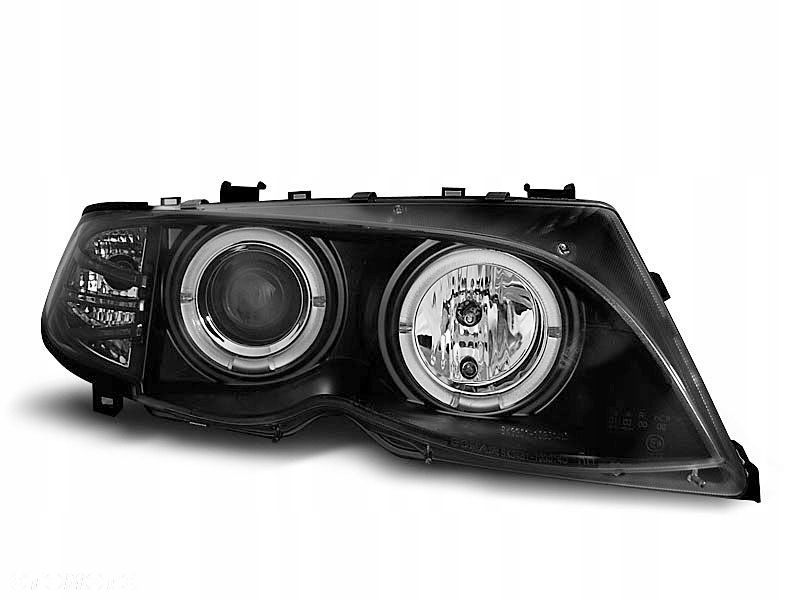 LAMPY REFLEKTORY BMW E46 01-05 ANGEL EYES BLACK - 1