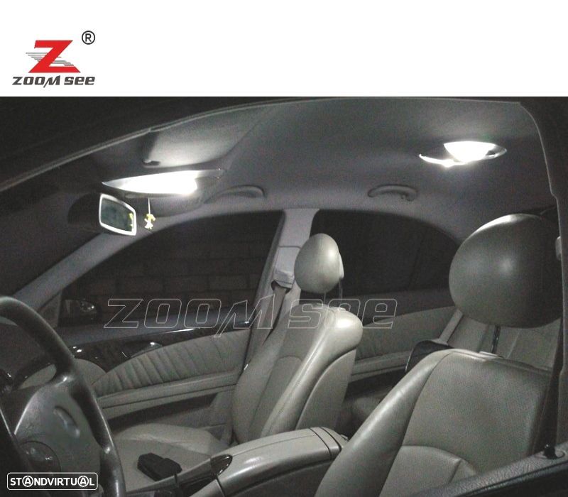 KIT COMPLETO DE 29 LÂMPADAS LED INTERIOR MERCEDES E CLASE W211 E320 E350 E430 E500 E550 E63 AMG 02- - 3