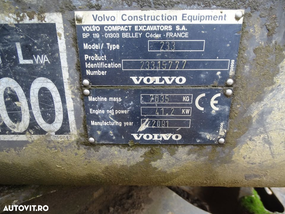 Excavator Volvo 233 din 2001 piese - 2