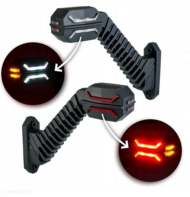 LAMPA OBRYSOWA ROGOWA LED DRAGON OBRYSÓWKA KOMPLET - 1