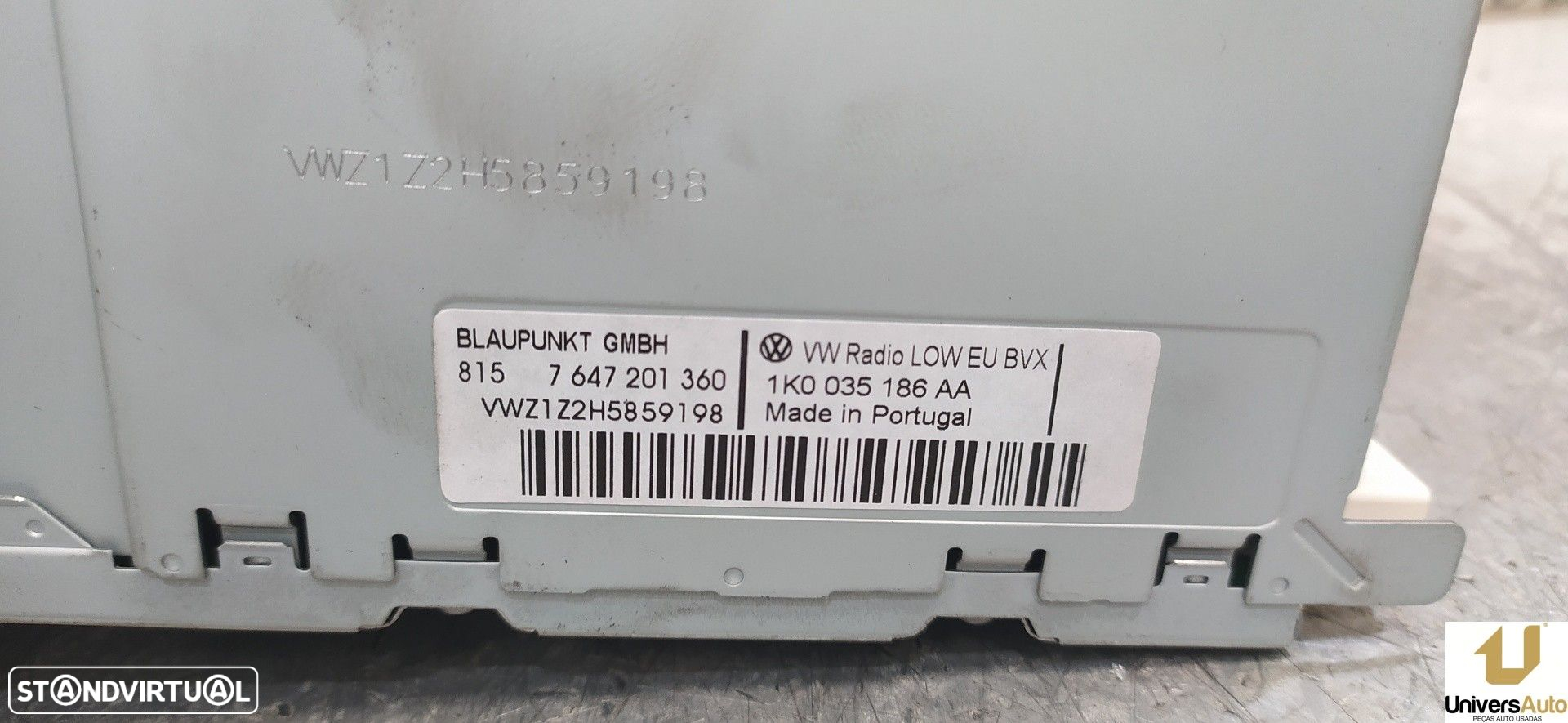 SISTEMA AUDIO / RADIO CD VOLKSWAGEN GOLF VI 2009 -1K0035186AA - 2