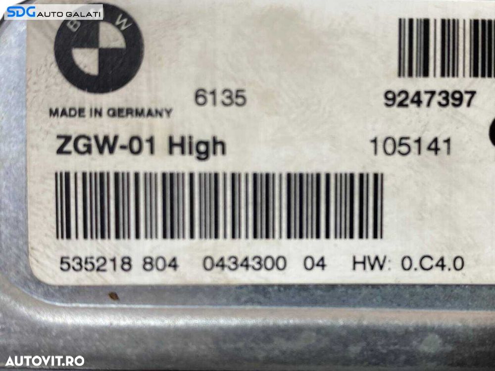 Unitate Modul Calculator Gateway BMW Seria 5 F10 F11 2009 - 2017 Cod 9247397 535218804 [L8367] - 2
