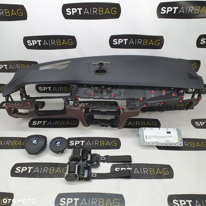 BMW F15 DESKA ROZDZIELCZA KONSOLA KOKPIT PULPIT PODUSZKI AIRBAG AIR BAG PASY KIT SET - 1