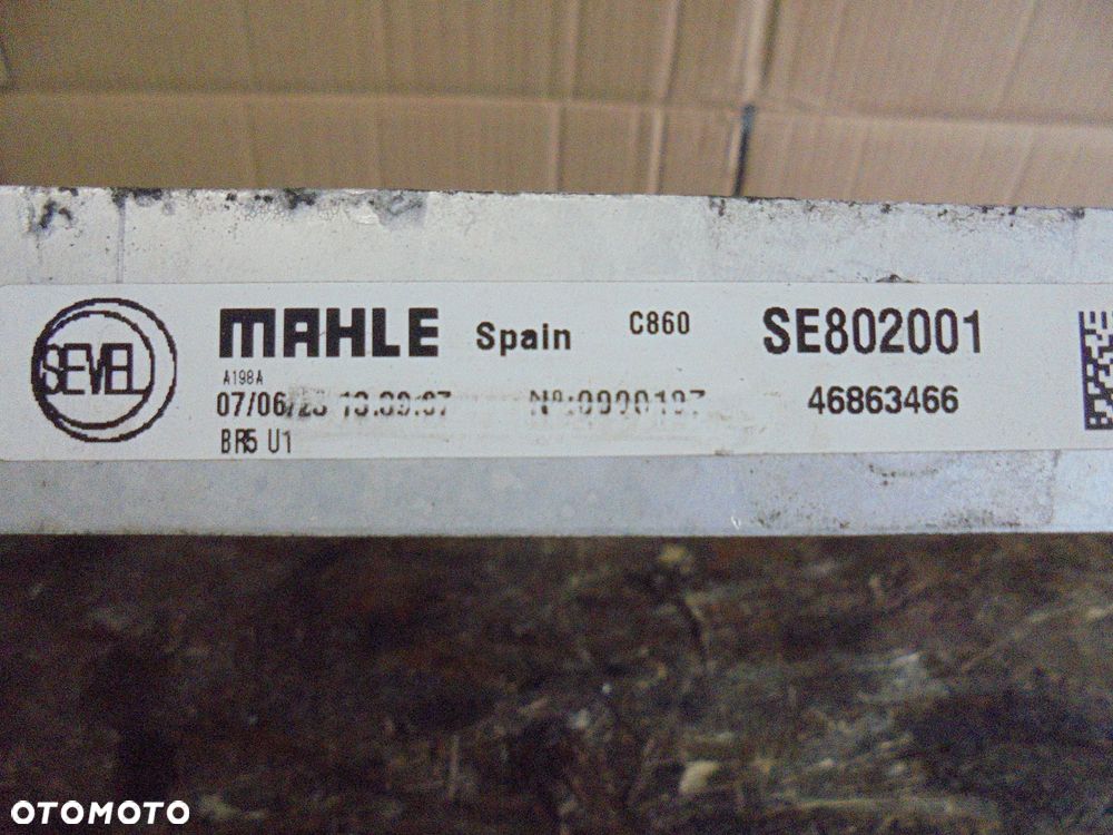 CHŁODNICA WODY FIAT DUCATO 46863466 demontaż ORYGINAŁ 2.2  2021 - - 2