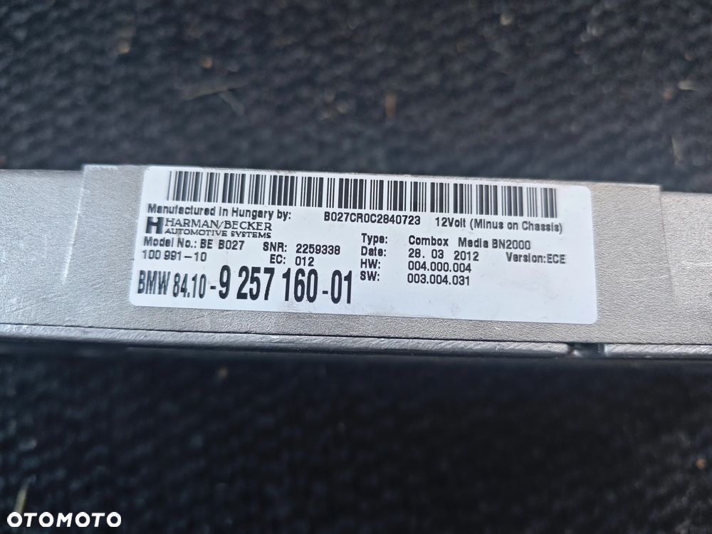 MINI R56 R60 BMW X1 E84 E87 E90 WZMACNIACZ HI-FI HARMAN BECKER 9257160 - 2