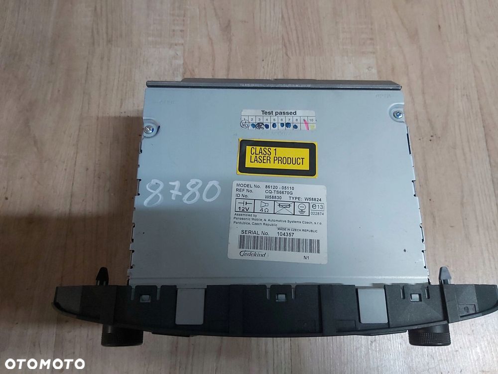 TOYOTA Avensis T25 LIFT Radio CD W58830 oryginał 86120-05110 - 5