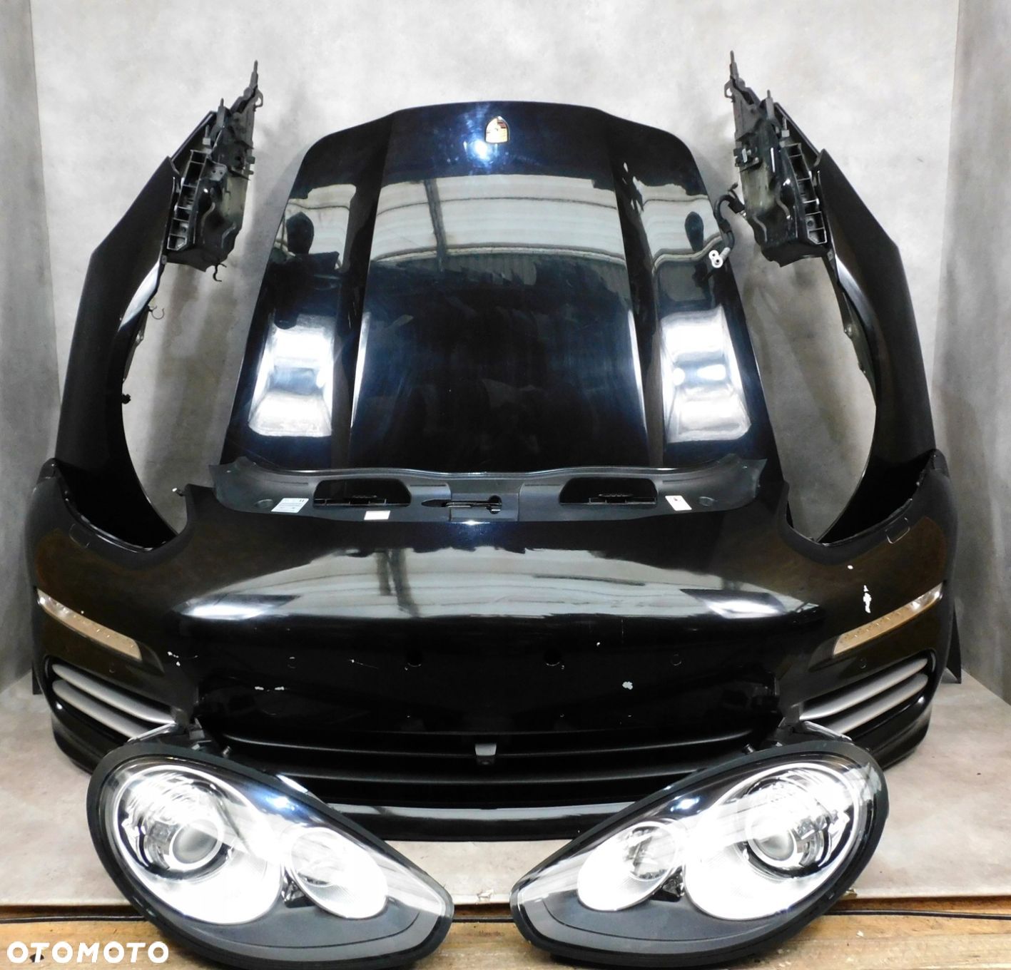 Porsche PANAMERA 970 LIFT kompletny przód maska lampy zderzak PAS CZARNY - 1