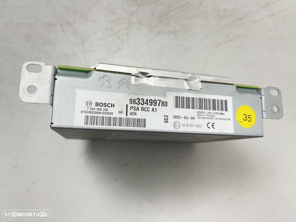 Rádio PEUGEOT 508 II REF. 9833499780 - 2