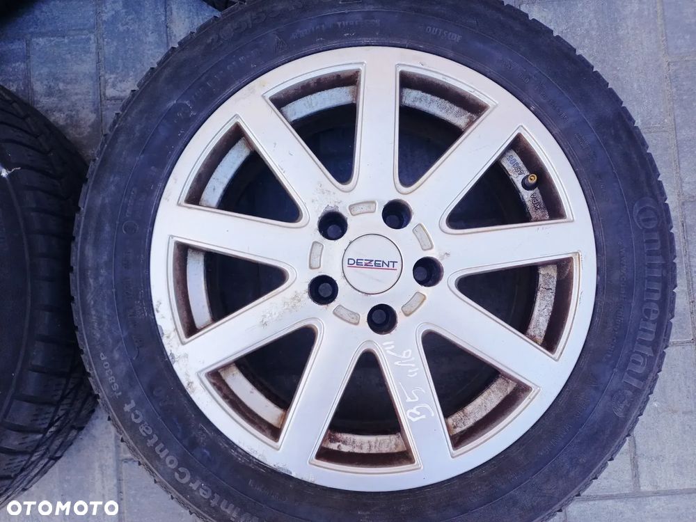 FELGI Z OPONAMI KOŁA ALUMINIOWE DEZENT VW PASSAT B5 R16 5X112 ET40 57,1 mm OPONY CONTINENTAL R16 205/55 ZIMA NR16 - 2