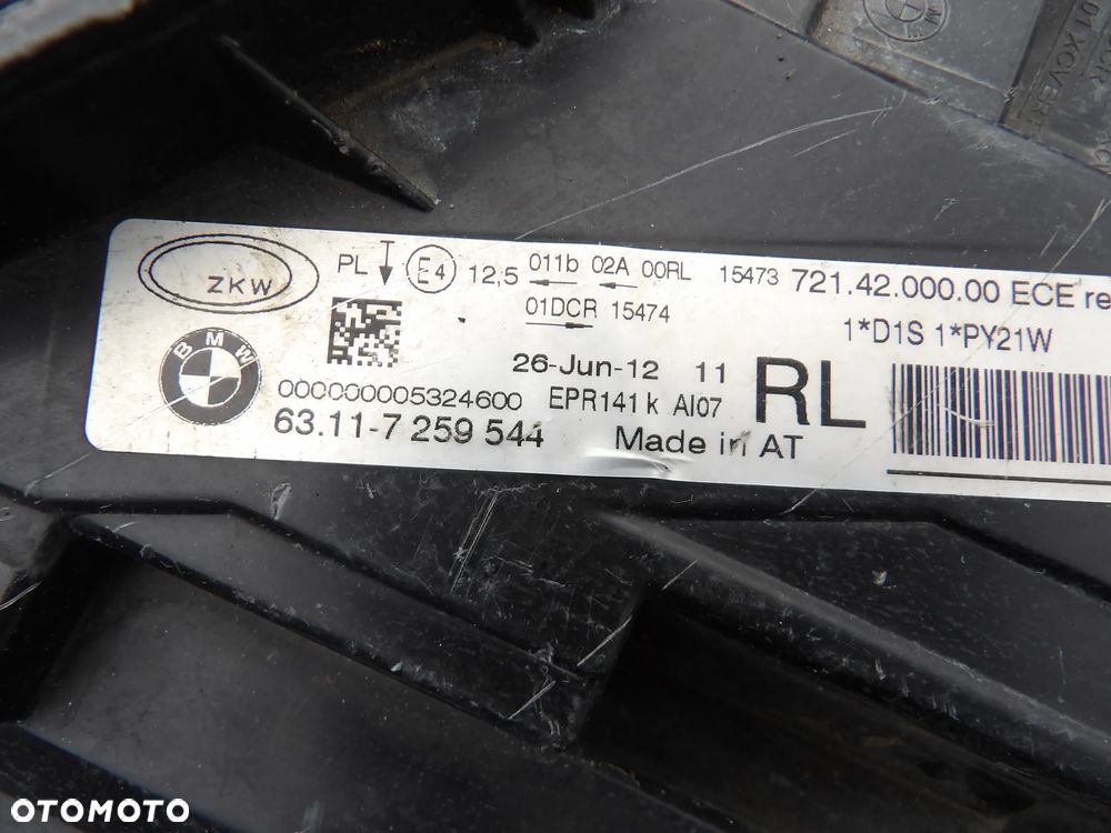 BMW - F30 - XENON - NIE SKRĘTNA - PRAWA LAMPA PRZEDNIA - UK - 7259544 - 9
