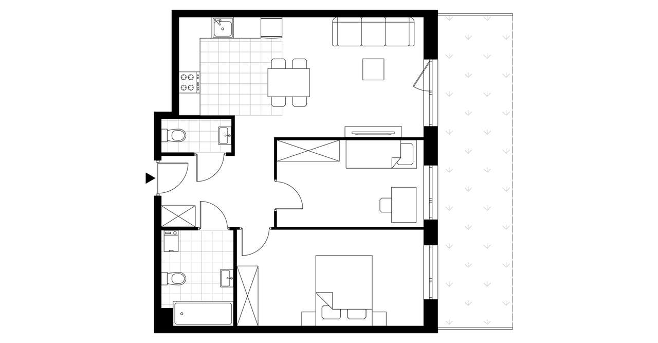 3-pokojowe mieszkanie 60m2 + ogródek Bez Prowizji - Pełny obrazek: 2/20